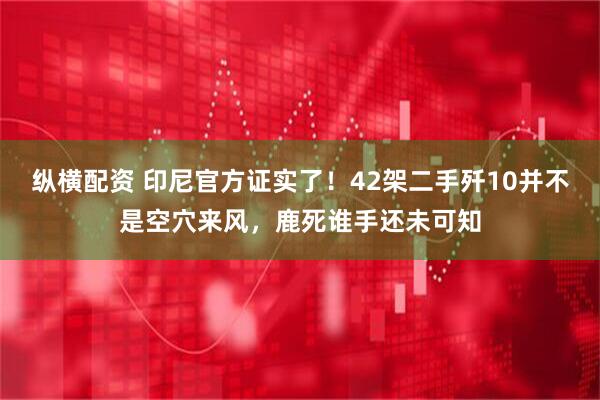 纵横配资 印尼官方证实了!42架二手歼10并不是空穴来风,鹿死谁手还未可知