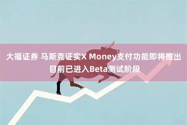 大福证券 马斯克证实X Money支付功能即将推出 目前已进入Beta测试阶段